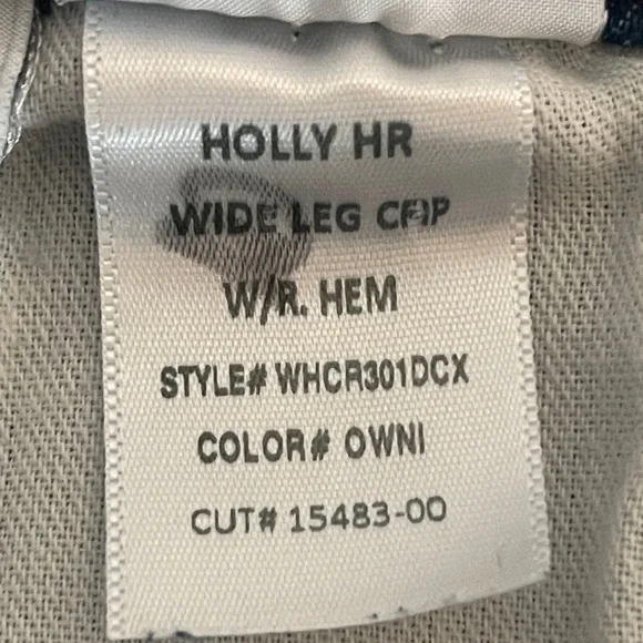 Hudson Holly HR Wide leg crop jeans 27 high rise raw hem denim - Picture 4 of 7